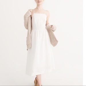 Abercrombie and Fitch Small Tall white linen dress